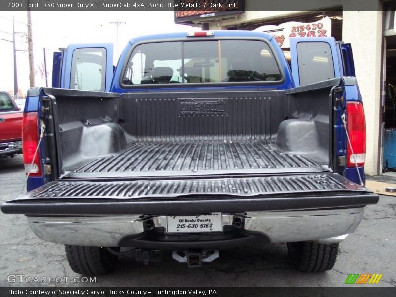 Sonic Blue Metallic / Dark Flint 2003 Ford F350 Super Duty XLT SuperCab 4x4