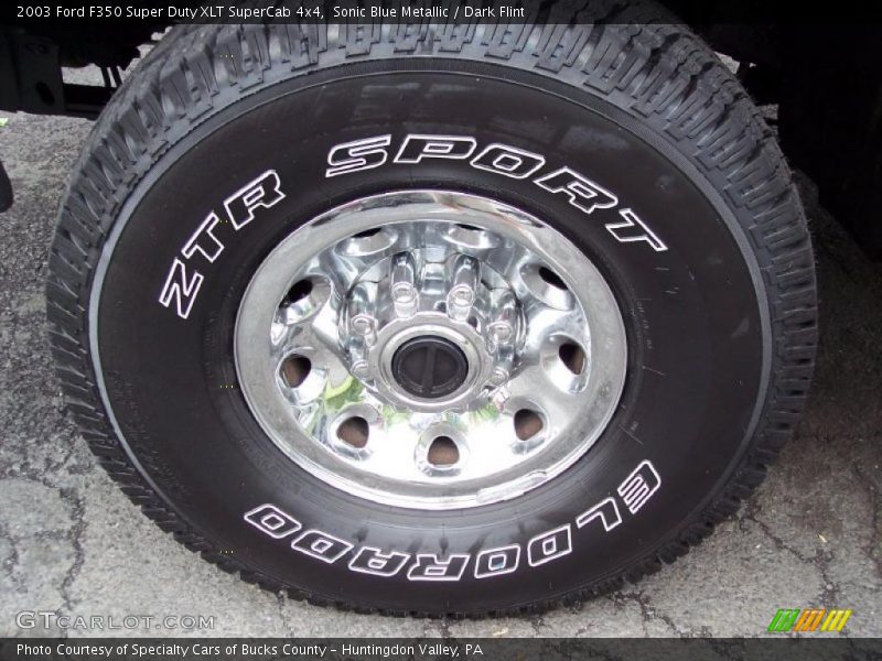 Sonic Blue Metallic / Dark Flint 2003 Ford F350 Super Duty XLT SuperCab 4x4