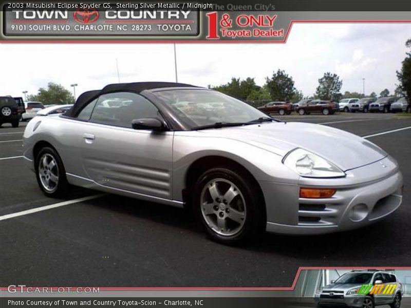 Sterling Silver Metallic / Midnight 2003 Mitsubishi Eclipse Spyder GS