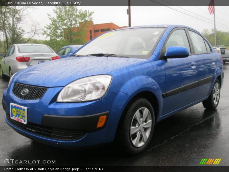 Sapphire Blue / Gray 2009 Kia Rio LX Sedan