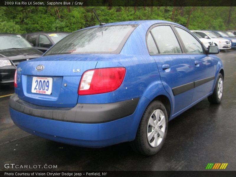 Sapphire Blue / Gray 2009 Kia Rio LX Sedan