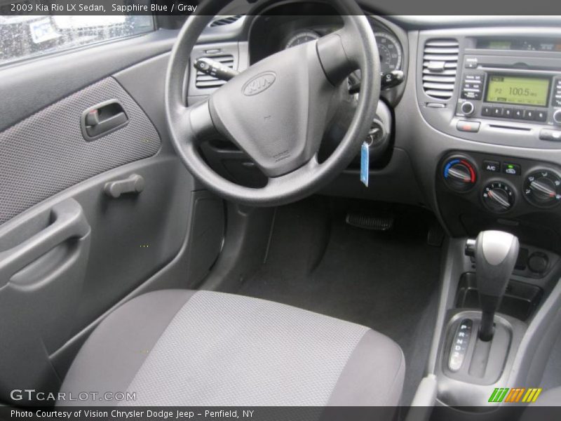 Sapphire Blue / Gray 2009 Kia Rio LX Sedan