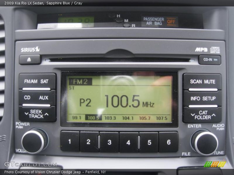Sapphire Blue / Gray 2009 Kia Rio LX Sedan