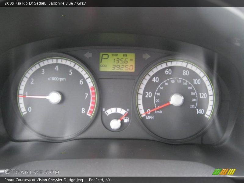 Sapphire Blue / Gray 2009 Kia Rio LX Sedan