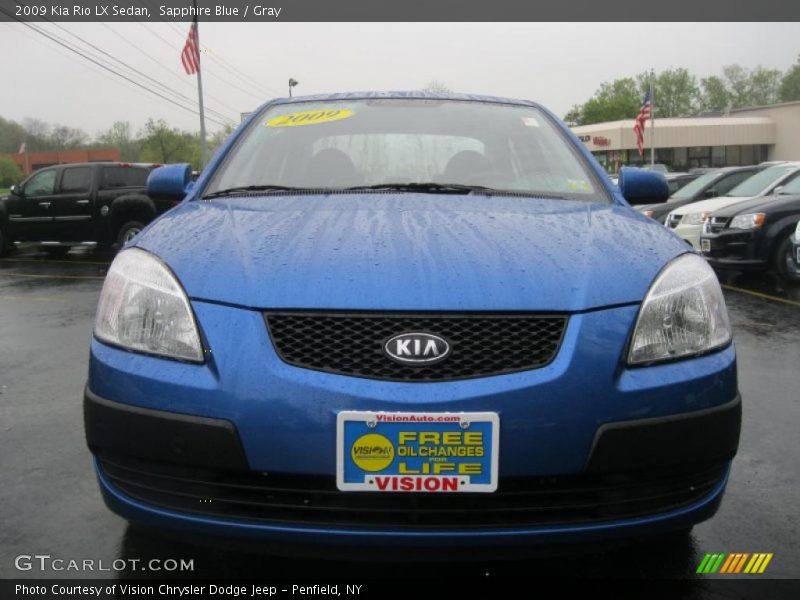 Sapphire Blue / Gray 2009 Kia Rio LX Sedan