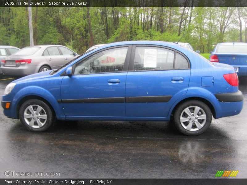 Sapphire Blue / Gray 2009 Kia Rio LX Sedan