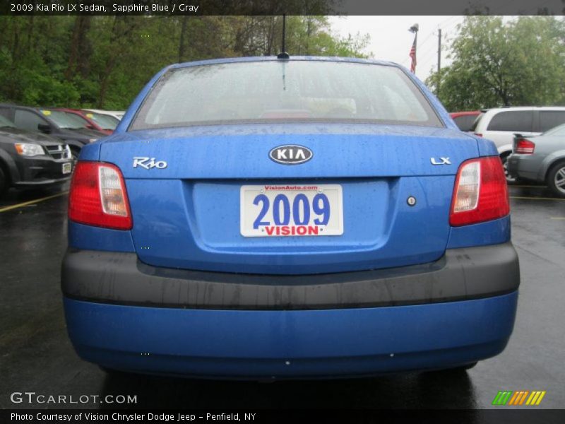 Sapphire Blue / Gray 2009 Kia Rio LX Sedan