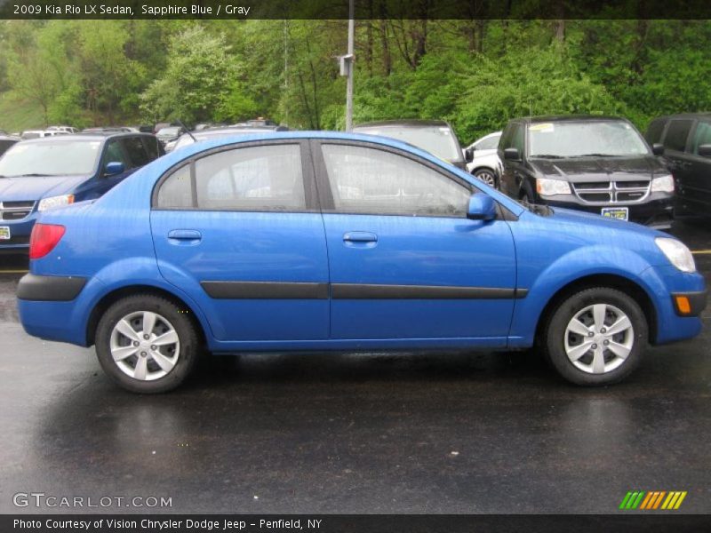 Sapphire Blue / Gray 2009 Kia Rio LX Sedan