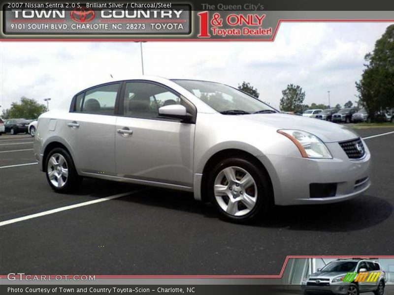 Brilliant Silver / Charcoal/Steel 2007 Nissan Sentra 2.0 S