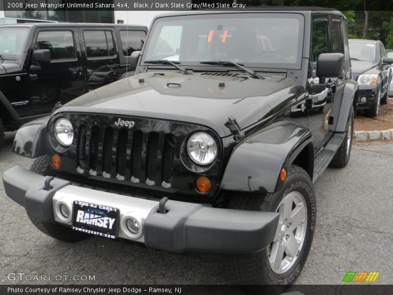 Black / Dark Slate Gray/Med Slate Gray 2008 Jeep Wrangler Unlimited Sahara 4x4