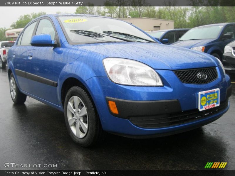 Sapphire Blue / Gray 2009 Kia Rio LX Sedan