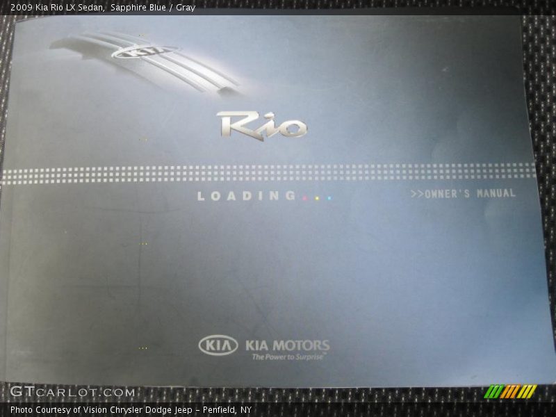 Sapphire Blue / Gray 2009 Kia Rio LX Sedan