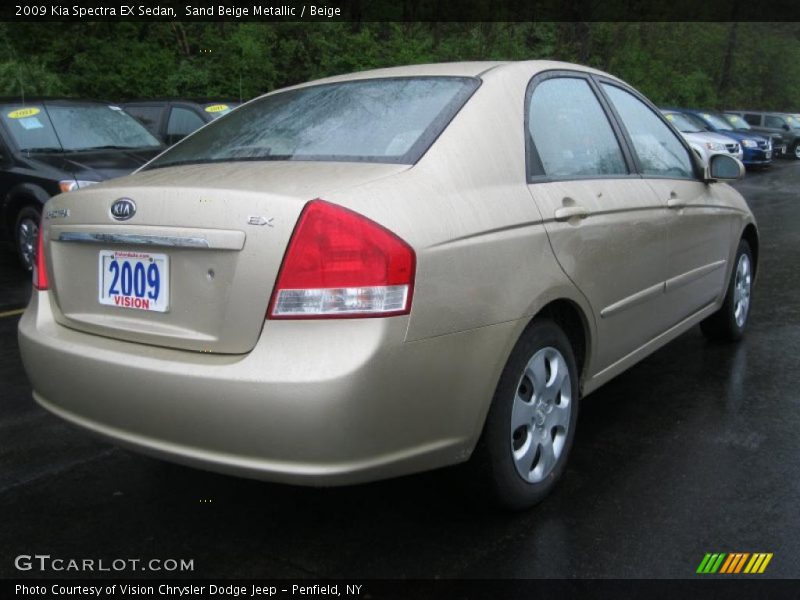 Sand Beige Metallic / Beige 2009 Kia Spectra EX Sedan