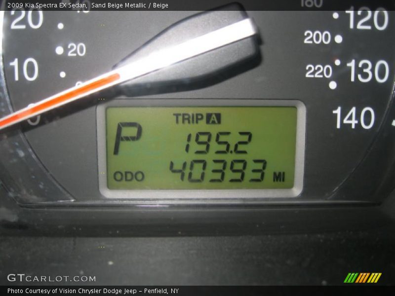 Sand Beige Metallic / Beige 2009 Kia Spectra EX Sedan