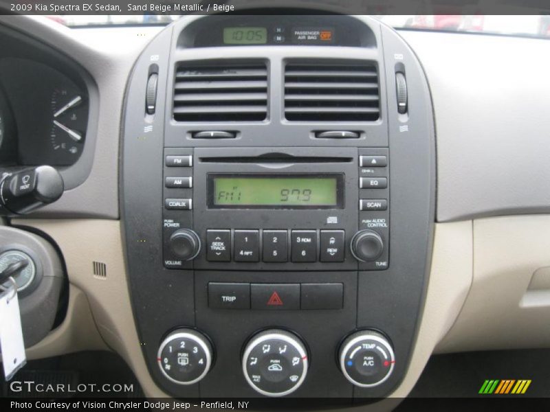 Sand Beige Metallic / Beige 2009 Kia Spectra EX Sedan