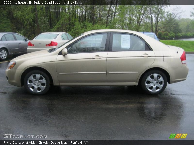 Sand Beige Metallic / Beige 2009 Kia Spectra EX Sedan