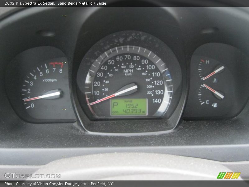 Sand Beige Metallic / Beige 2009 Kia Spectra EX Sedan