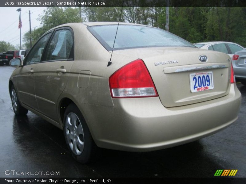 Sand Beige Metallic / Beige 2009 Kia Spectra EX Sedan
