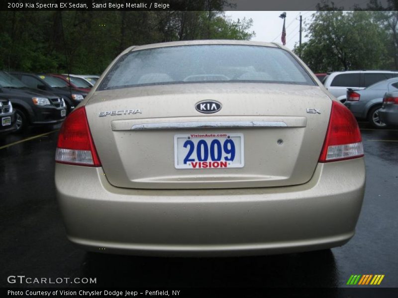 Sand Beige Metallic / Beige 2009 Kia Spectra EX Sedan