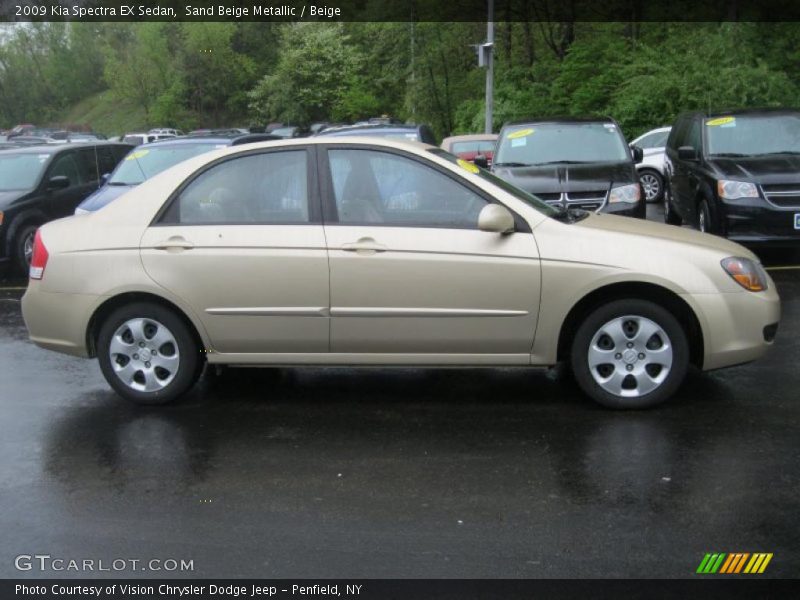 Sand Beige Metallic / Beige 2009 Kia Spectra EX Sedan