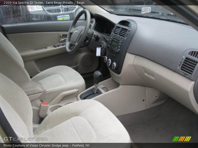 Sand Beige Metallic / Beige 2009 Kia Spectra EX Sedan