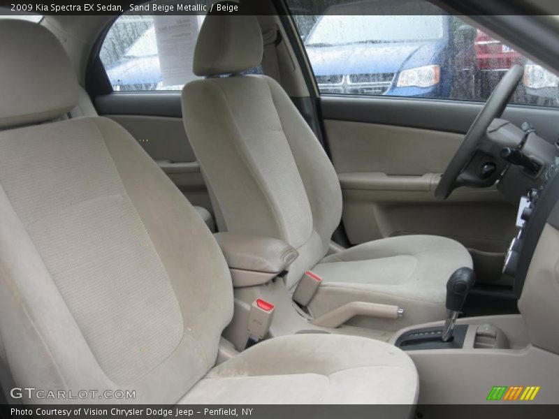 Sand Beige Metallic / Beige 2009 Kia Spectra EX Sedan