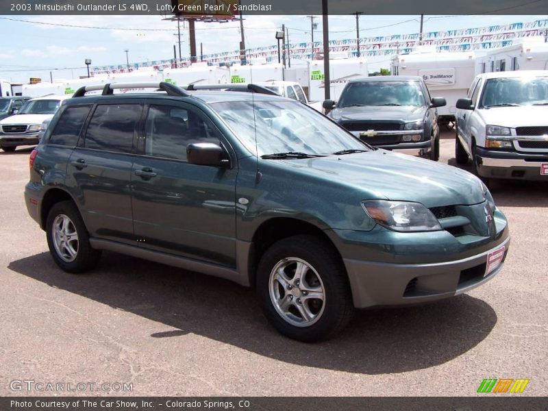 Lofty Green Pearl / Sandblast 2003 Mitsubishi Outlander LS 4WD