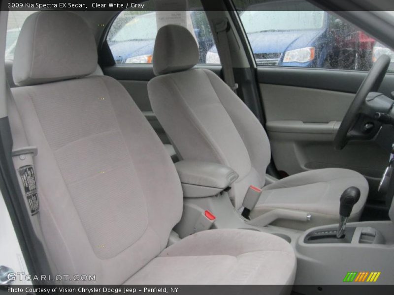 Clear White / Gray 2009 Kia Spectra EX Sedan