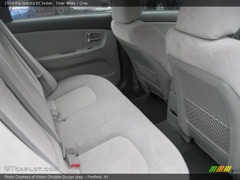 Clear White / Gray 2009 Kia Spectra EX Sedan