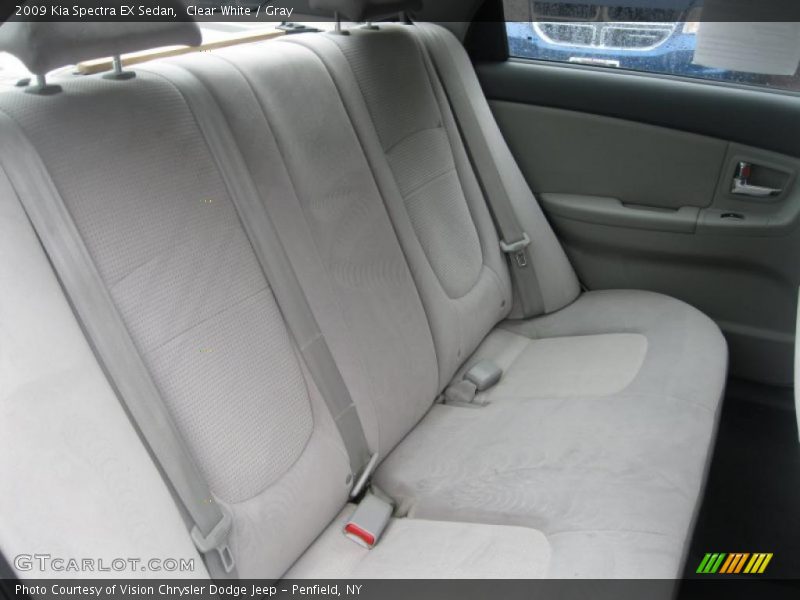Clear White / Gray 2009 Kia Spectra EX Sedan