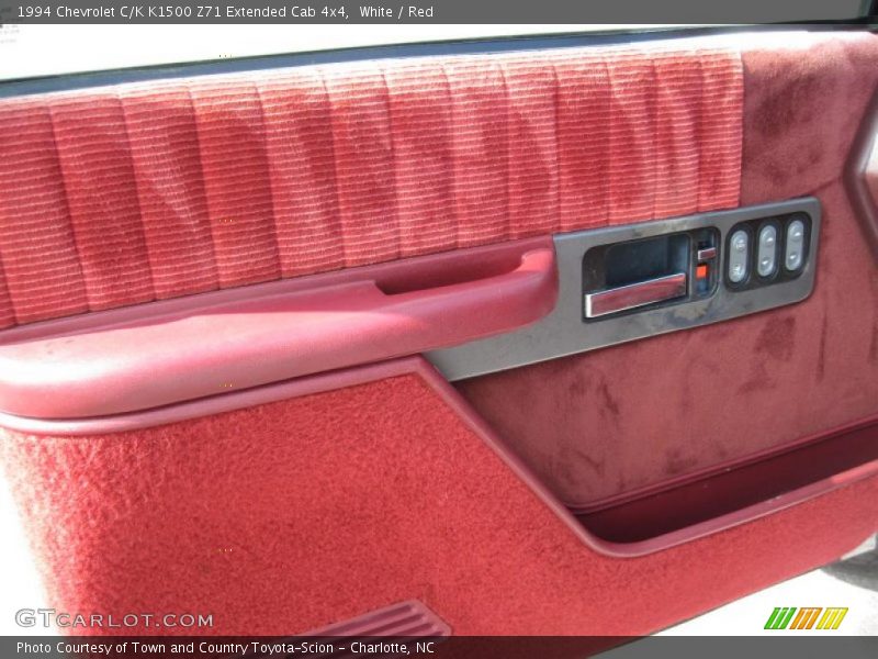 White / Red 1994 Chevrolet C/K K1500 Z71 Extended Cab 4x4