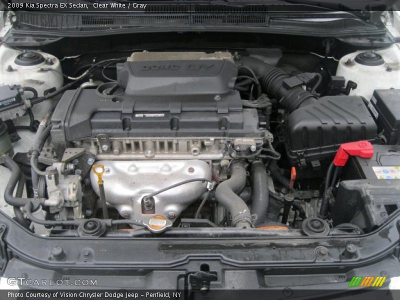 Clear White / Gray 2009 Kia Spectra EX Sedan