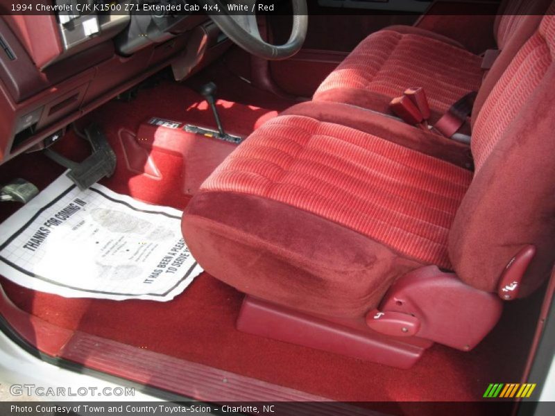White / Red 1994 Chevrolet C/K K1500 Z71 Extended Cab 4x4