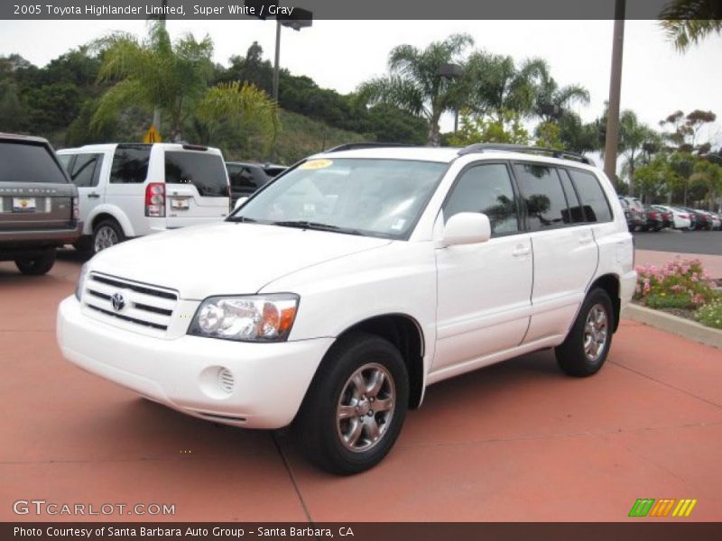 Super White / Gray 2005 Toyota Highlander Limited