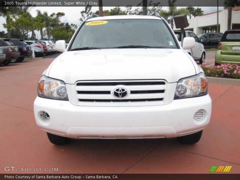 Super White / Gray 2005 Toyota Highlander Limited