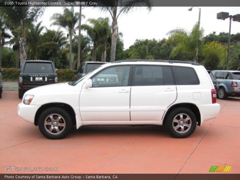 Super White / Gray 2005 Toyota Highlander Limited