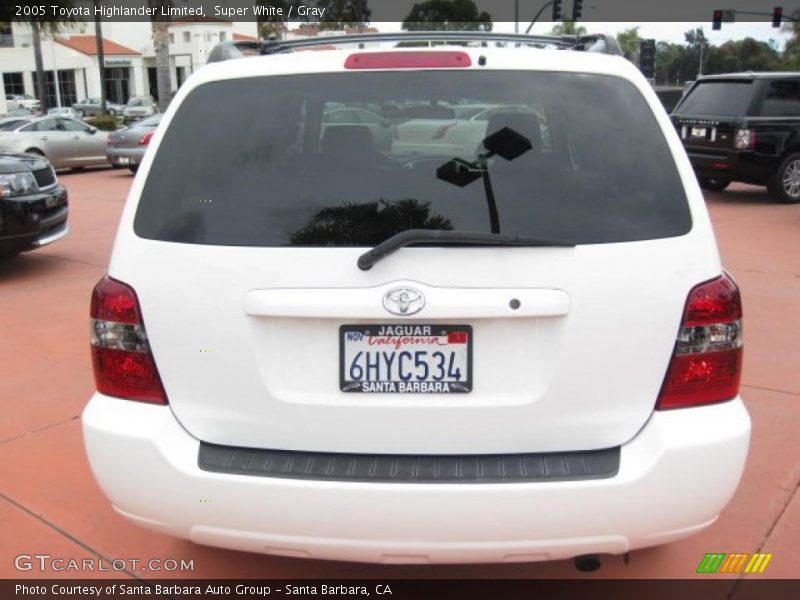 Super White / Gray 2005 Toyota Highlander Limited