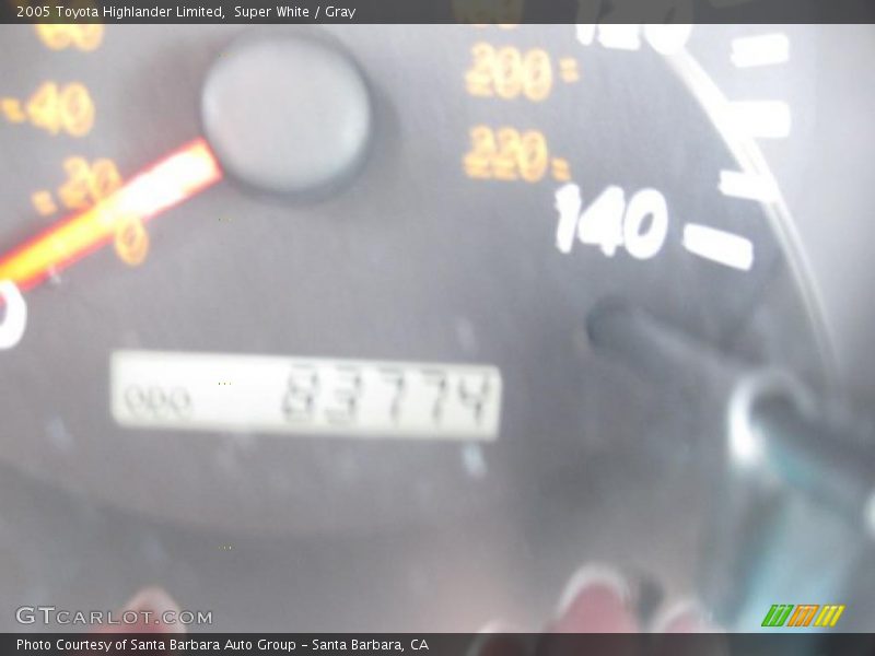 Super White / Gray 2005 Toyota Highlander Limited