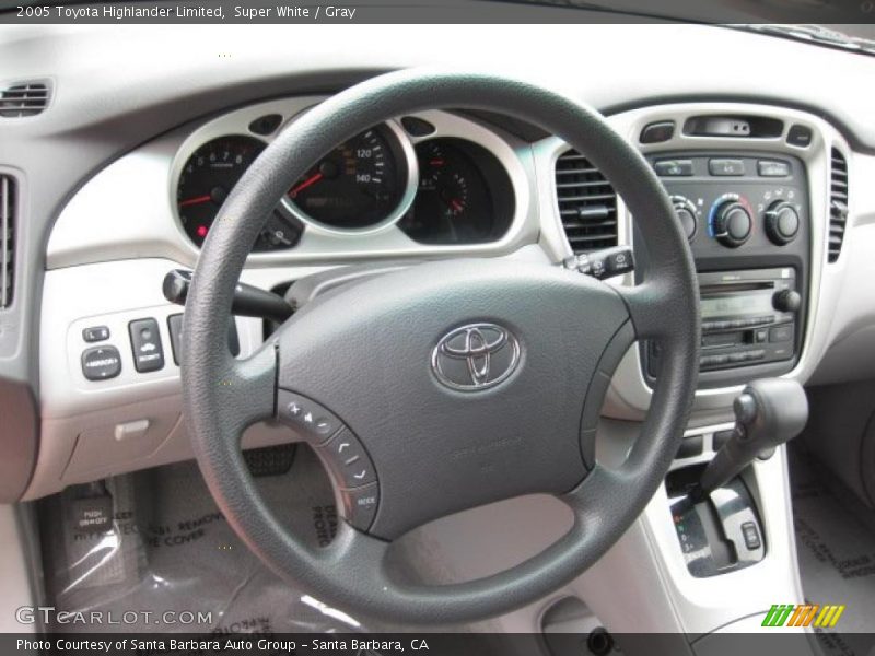 Super White / Gray 2005 Toyota Highlander Limited