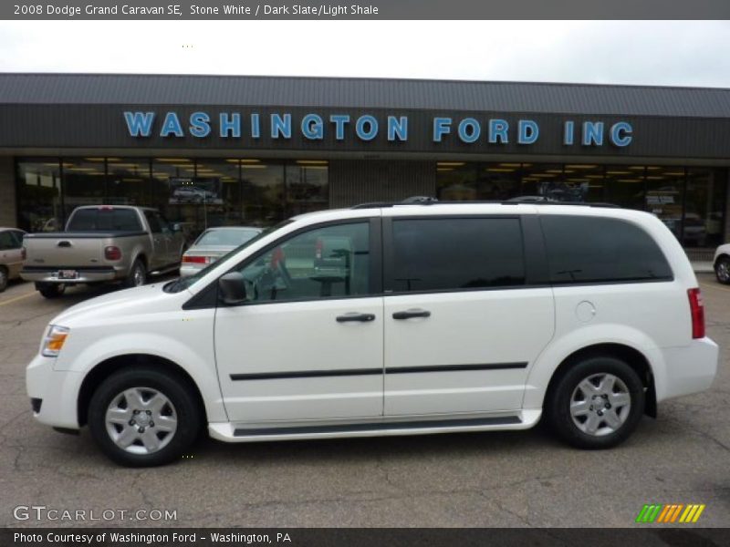 Stone White / Dark Slate/Light Shale 2008 Dodge Grand Caravan SE