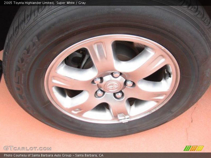 Super White / Gray 2005 Toyota Highlander Limited