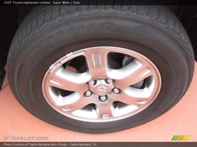 Super White / Gray 2005 Toyota Highlander Limited