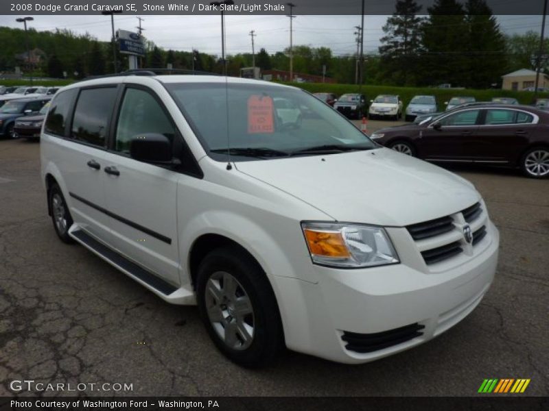 Stone White / Dark Slate/Light Shale 2008 Dodge Grand Caravan SE