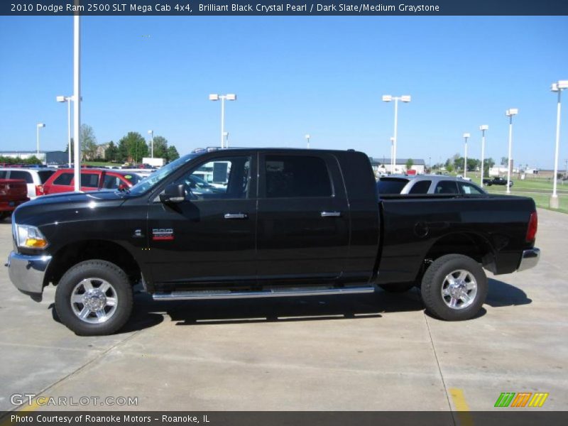Brilliant Black Crystal Pearl / Dark Slate/Medium Graystone 2010 Dodge Ram 2500 SLT Mega Cab 4x4