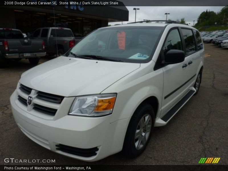 Stone White / Dark Slate/Light Shale 2008 Dodge Grand Caravan SE