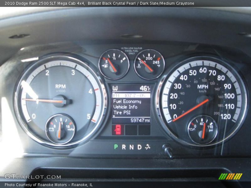  2010 Ram 2500 SLT Mega Cab 4x4 SLT Mega Cab 4x4 Gauges