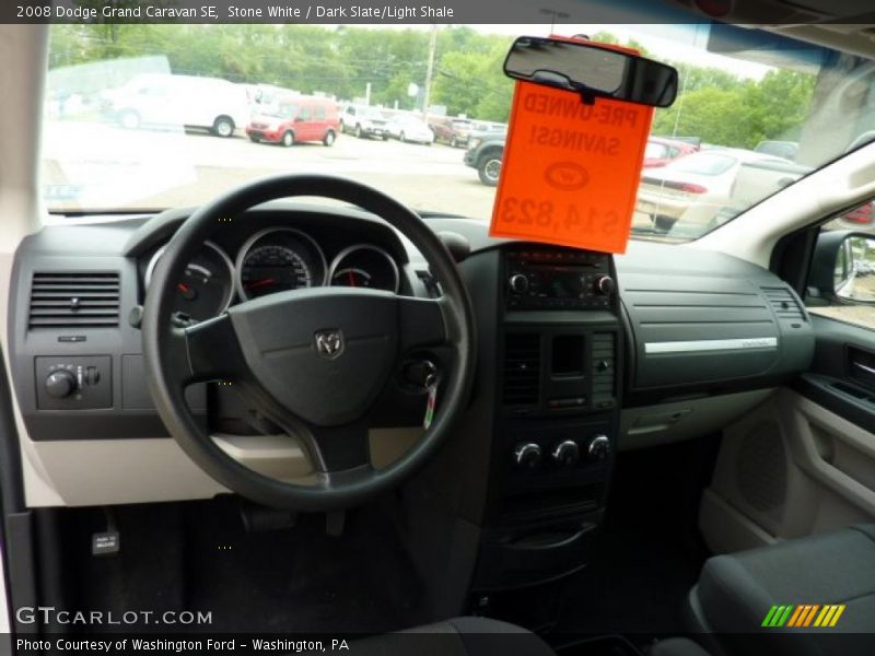 Stone White / Dark Slate/Light Shale 2008 Dodge Grand Caravan SE