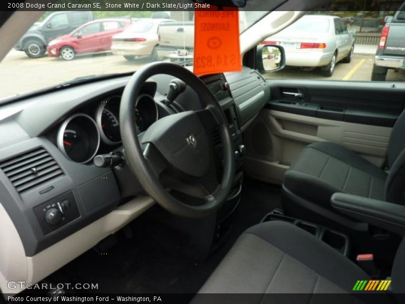 Stone White / Dark Slate/Light Shale 2008 Dodge Grand Caravan SE