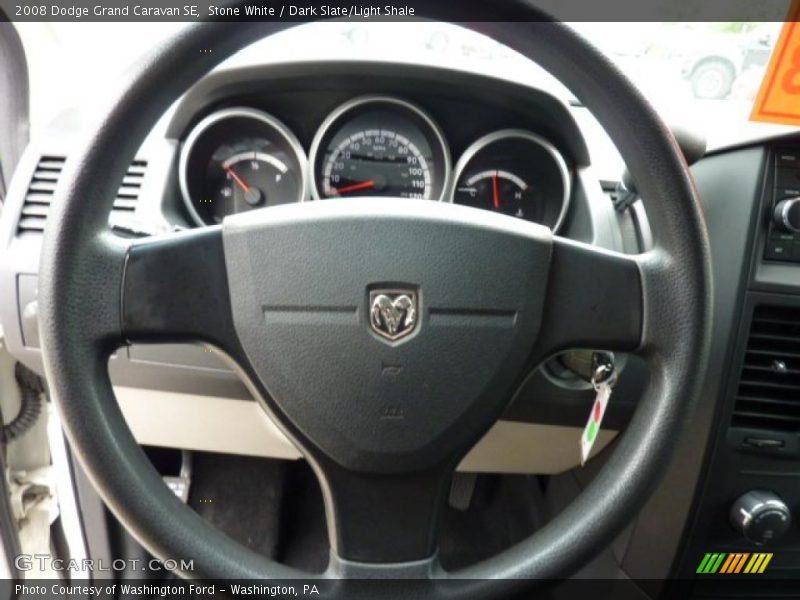 Stone White / Dark Slate/Light Shale 2008 Dodge Grand Caravan SE