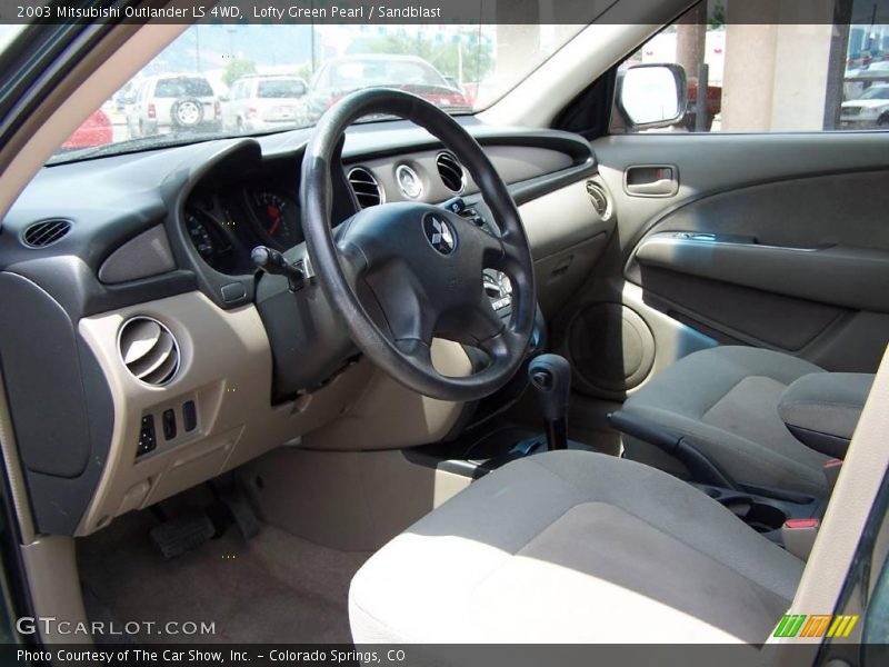 Lofty Green Pearl / Sandblast 2003 Mitsubishi Outlander LS 4WD